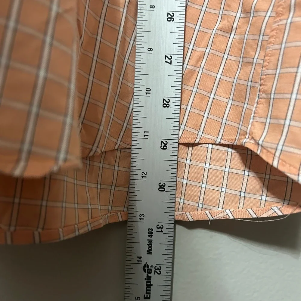 Scott Barber Men's Button Down Shirt XL Blue Orange Check Plaid Bundle 4 Pack